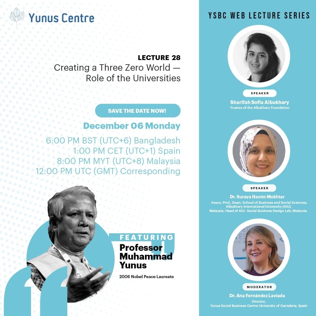 The 28th session of our YSBC Web Lecture Series on “Creating a Three Zero World —Role of the Universities