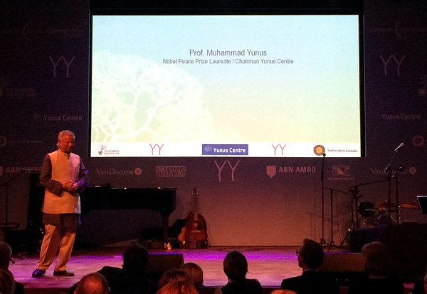 Yunus inaugurates  European Social Business Forum in Utrecht.