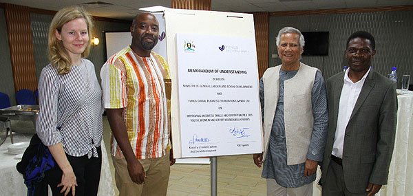 Yunus Signs MoU with Government  of  Uganda to bring Social Business Solutions to Uganda’s Social and Economic Problems